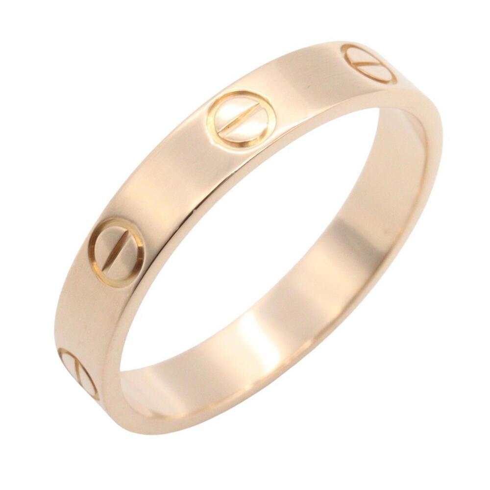 Cartier Mini Love Ring, 18K Pink Gold (PG), Men's/Women's, Tone, B4085200